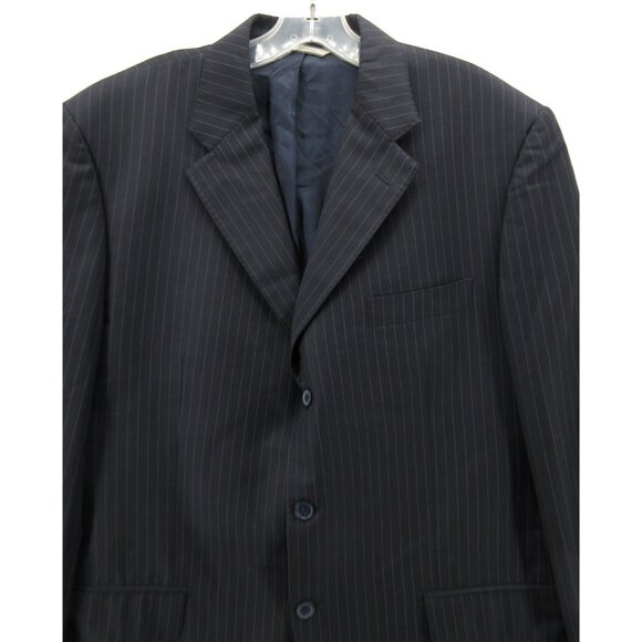 Barneys New York Sport Coat 44 Long Loro Piana Fabric Blazer Pinstripe - Picture 2 of 15